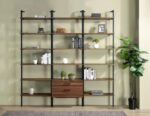 OWENS 96-INCH 4-SHELF STORAGE WALL BOOKSHELF WALNUT - Image 12