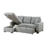 9816GY*2LCRL 2-Piece Sectional with Left Chaise, Pull-out Bed and Hidden Storage - Image 6