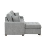 9816GY*2LCRL 2-Piece Sectional with Left Chaise, Pull-out Bed and Hidden Storage - Image 3