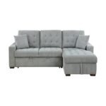 9816GY*SC 2-Piece Sectional with Right Chaise, Pull-out Bed and Hidden Storage