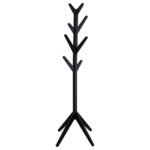 MARGARET SOLID WOOD COAT RACK CLOTHING HANGER BLACK