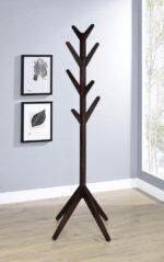 MARGARET SOLID WOOD COAT RACK CLOTHING HANGER CAPPUCCINO - Image 2