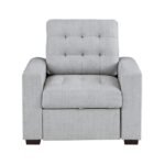9916GY-1 Chair with Pull-out Ottoman