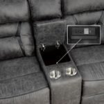 9989GY-2 Double Reclining Love Seat with Center Console - Image 4