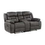 9989GY-2 Double Reclining Love Seat with Center Console - Image 2