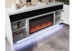 AILEEN WHITE 76″ ENT UNIT W/LED, SPEAKERS, CRYSTAL AND POP-UP DOORS - Image 2