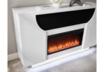 AVEENA WHITE 76″ ENT UNIT WITH TV, LED, SPEAKERS, CRYSTAL AND POP-UP - Image 4
