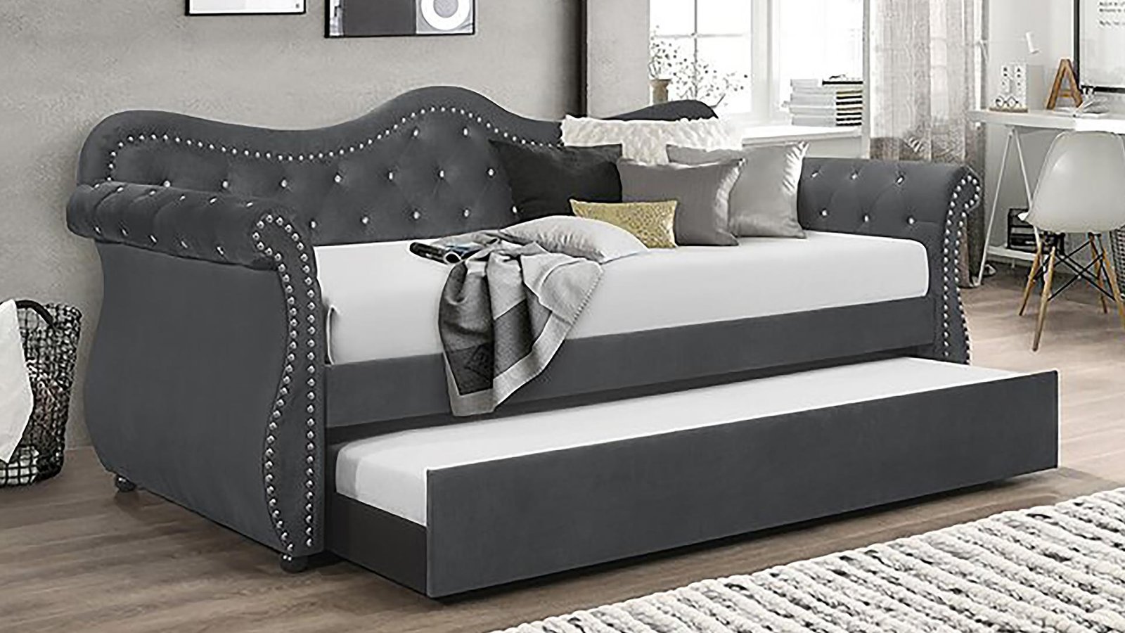 Abby_Gray_1500_975.jpg ABBY DAYBED BED GRAY - Image 1