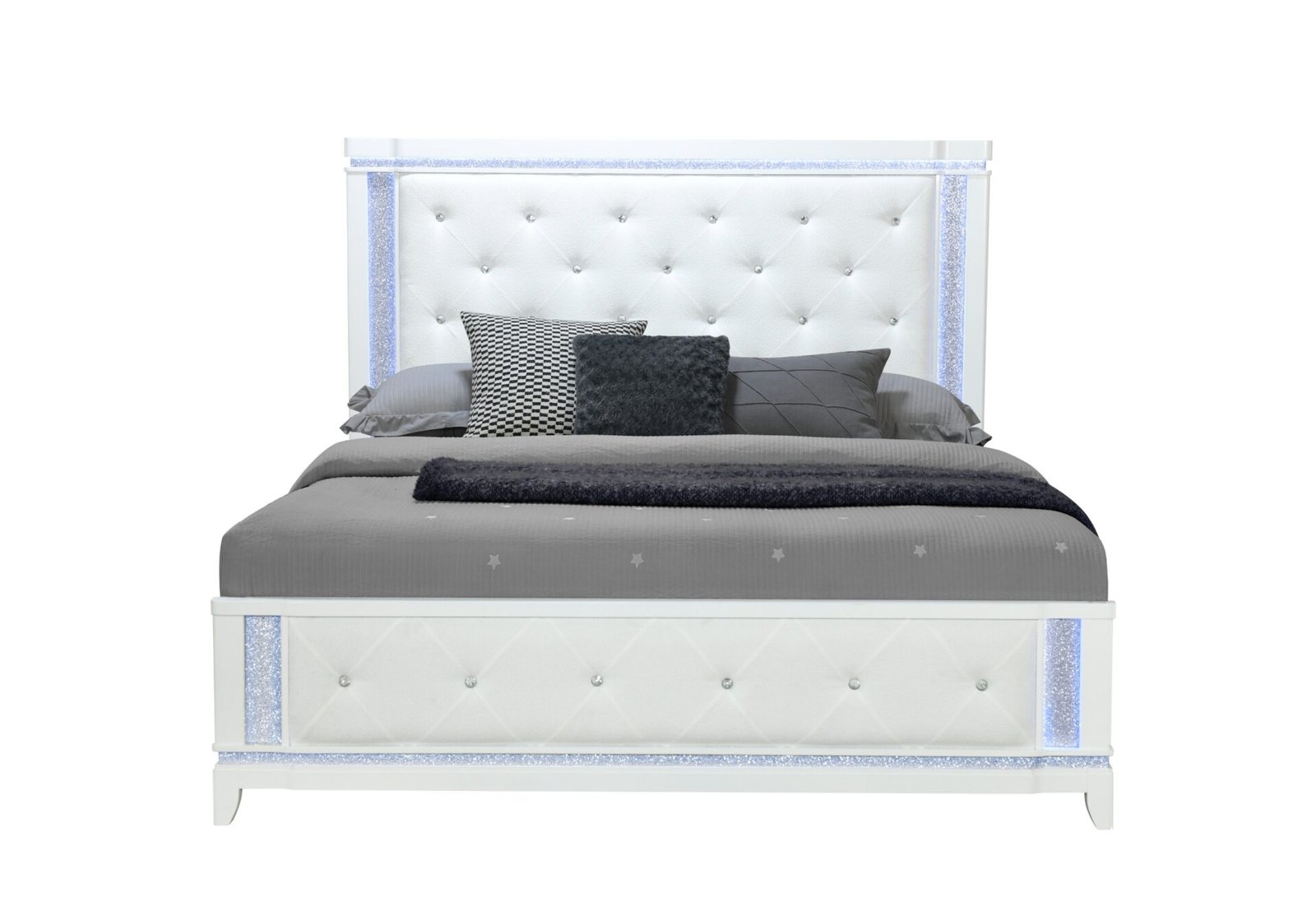 Alina-KB-Front-1.jpg ALINA WHITE KING BED WITH LED - Image 1