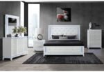 ALINA WHITE FULL BED GROUP WITH LED, COOLER, SPEAKER AND USB