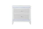 ALINA WHITE NIGHTSTAND WITH LED AND USB