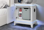 ALINA WHITE QUEEN BED GROUP WITH LED, COOLER, SPEAKER AND USB - Image 2
