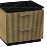 ALLURE NIGHTSTAND BLACK &AMP; GOLD