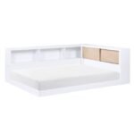 B2012BCF-1BC* Full Bookcase Corner Platform Bed