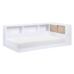 B2012BCT-1BC* Twin Bookcase Corner Platform Bed