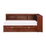 B2013BCDC-1BCR* Twin Bookcase Corner Platform Bed with Twin Trundle - Image 2