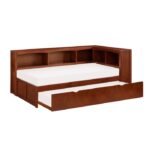 B2013BCDC-1BCR* Twin Bookcase Corner Platform Bed with Twin Trundle - Image 3