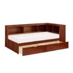 B2013BCDC-1BCT* Twin Bookcase Corner Platform Bed with Storage Boxes - Image 3