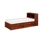 B2013BCDC-1T* Twin Bookcase Platform Bed with Storage Boxes