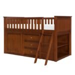B2013LLDC-1*BC2DR Low Loft Bunk with Bookcase and 2 Dressers - Image 2