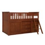 B2013LLDC-1*BC2DR Low Loft Bunk with Bookcase and 2 Dressers