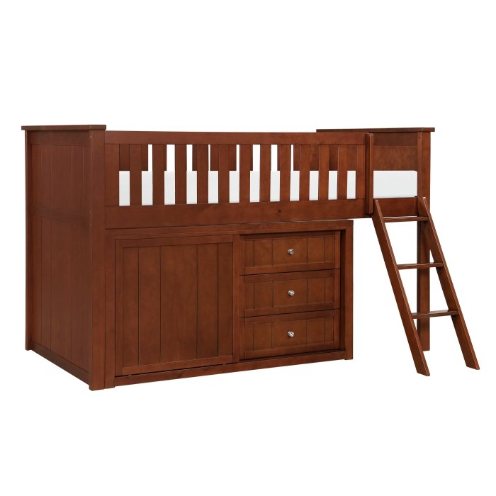 B2013LLDC-1_DR___l.jpg B2013LLDC-1*DR Low Loft Bunk with Dresser - Image 1