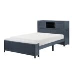 B2024BUBCF-1* Full Bookcase Platform Bed with Hidden Desk, Stool and Storage Bench - Image 2