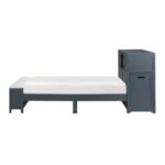 B2024BUBC-1* Twin Bookcase Platform Bed with Hidden Desk, Stool and Storage Bench - Image 4
