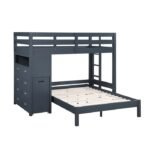 B2024BULTF-1* Twin/Full Loft Bunk Bed with Chest and Hidden Desk - Image 2