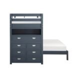 B2024BULTF-1* Twin/Full Loft Bunk Bed with Chest and Hidden Desk - Image 5