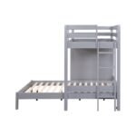 B2024GYLTF-1* Twin/Full Loft Bunk Bed with Chest and Hidden Desk - Image 3