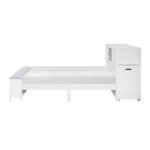 B2024WHBCF-1* Full Bookcase Platform Bed with Hidden Desk, Stool and Storage Bench - Image 3