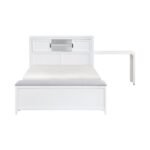 B2024WHBCF-1* Full Bookcase Platform Bed with Hidden Desk, Stool and Storage Bench - Image 4