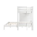 B2024WHLTF-1* Twin/Full Loft Bunk Bed with Chest and Hidden Desk - Image 4