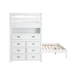 B2024WHLTF-1* Twin/Full Loft Bunk Bed with Chest and Hidden Desk - Image 6