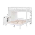 B2024WHLTF-1* Twin/Full Loft Bunk Bed with Chest and Hidden Desk - Image 8