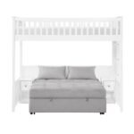 B2034WHLTS-1* Twin Loft Bunk Bed with Night Stand and Sofa Bed