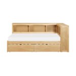 B2043BC-1BCT* Twin Bookcase Corner Platform Bed with Storage Boxes - Image 2