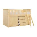 B2043LL-1*BCDR Low Loft Bunk with Bookcase and Dresser - Image 4