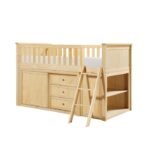 B2043LL-1*BC2DR Low Loft Bunk with Bookcase and 2 Dressers - Image 2