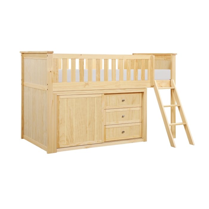 B2043LL-1_DR_no__l.jpg B2043LL-1*DR Low Loft Bunk with Dresser - Image 1