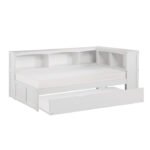 B2053BCW-1BCR* Twin Bookcase Corner Platform Bed with Twin Trundle - Image 3