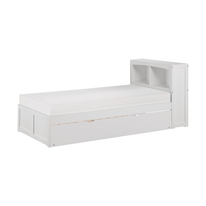 B2053BCW1R_noBG_side__l-1.jpg B2053BCW-1R* Twin Bookcase Platform Bed with Twin Trundle - Image 1