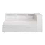 B2053BCW-1BCT* Twin Bookcase Corner Platform Bed with Storage Boxes - Image 2