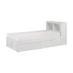 B2053BCW-1T* Twin Bookcase Platform Bed with Storage Boxes