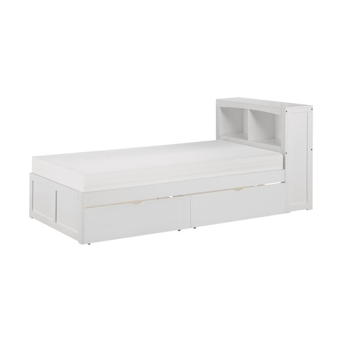 B2053BCW1T_noBG_side__l-1.jpg B2053BCW-1T* Twin Bookcase Platform Bed with Storage Boxes - Image 1