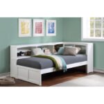 B2053BCW-1BC* Twin Bookcase Corner Platform Bed - Image 3
