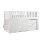 B2053LLW-1*BC2DR Low Loft Bunk with Bookcase and 2 Dressers - Image 4