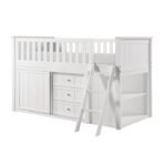 B2053LLW-1*BCDR Low Loft Bunk with Bookcase and Dresser - Image 2