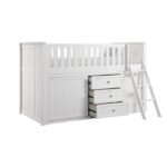 B2053LLW-1*BCDR Low Loft Bunk with Bookcase and Dresser - Image 4